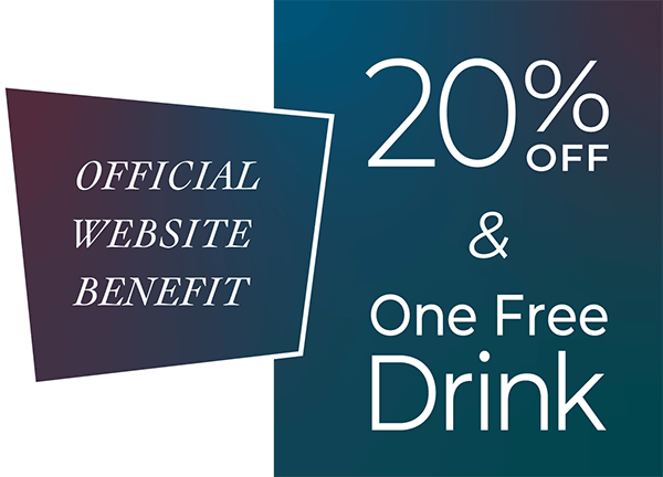 OFFICIAL WEBSITE BENEFIT 20%OFF / One Free Drink