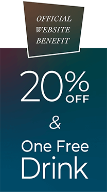 OFFICIAL WEBSITE BENEFIT 20%OFF / One Free Drink